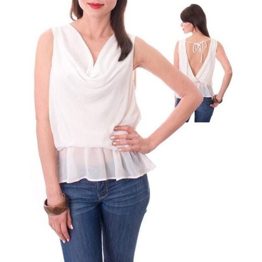 SISI Open Back Top White‎ L